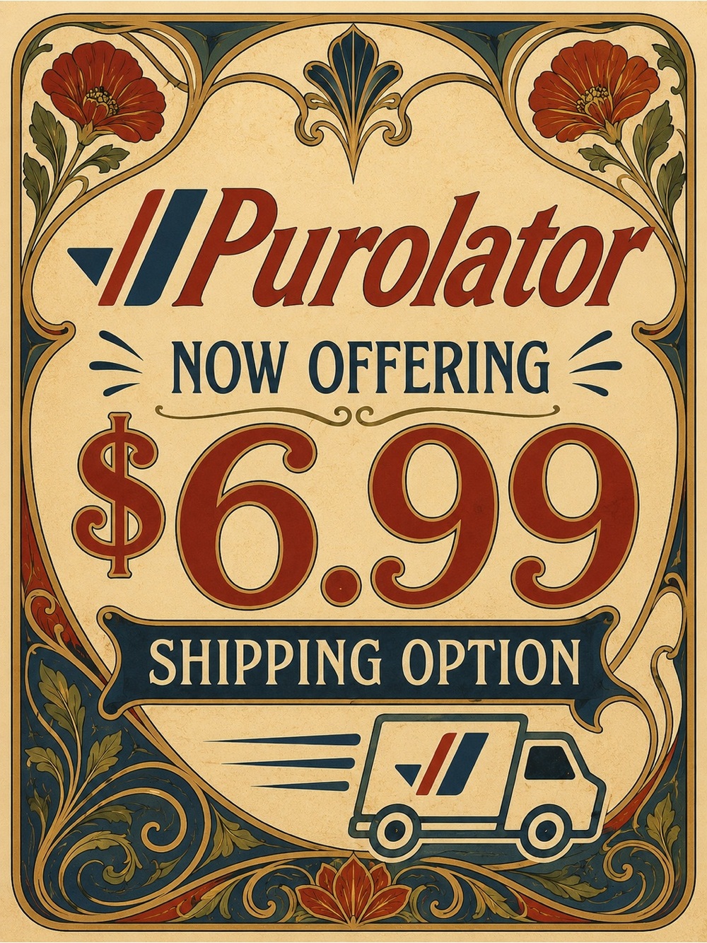 Purolator $6.99 Shipping Option